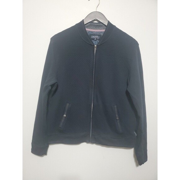 Ted Baker London Zip Up Jacket Men’s Black Size 5 X-large XL - Picture 1 of 14